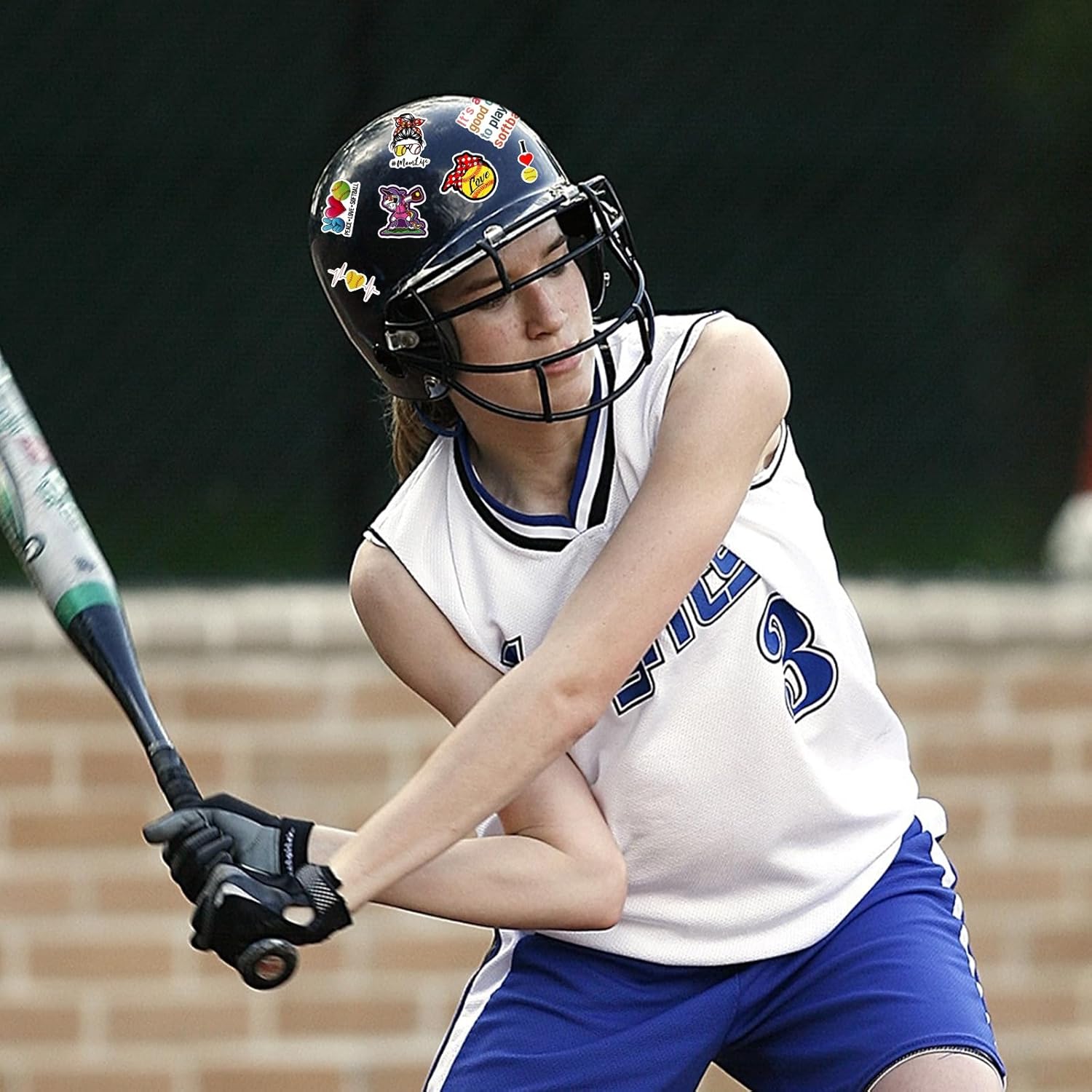 Softball Vinyl Stickers for Water Bottle Laptop Car and Helmet
