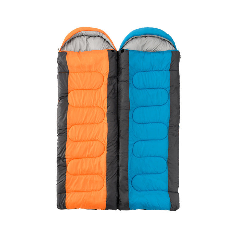Interlocking Hooded Camping Envelope Sleeping Bag