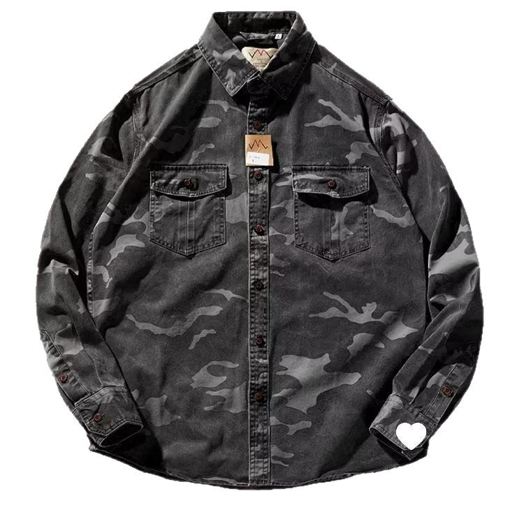 Camouflage Collar Casual Jacket