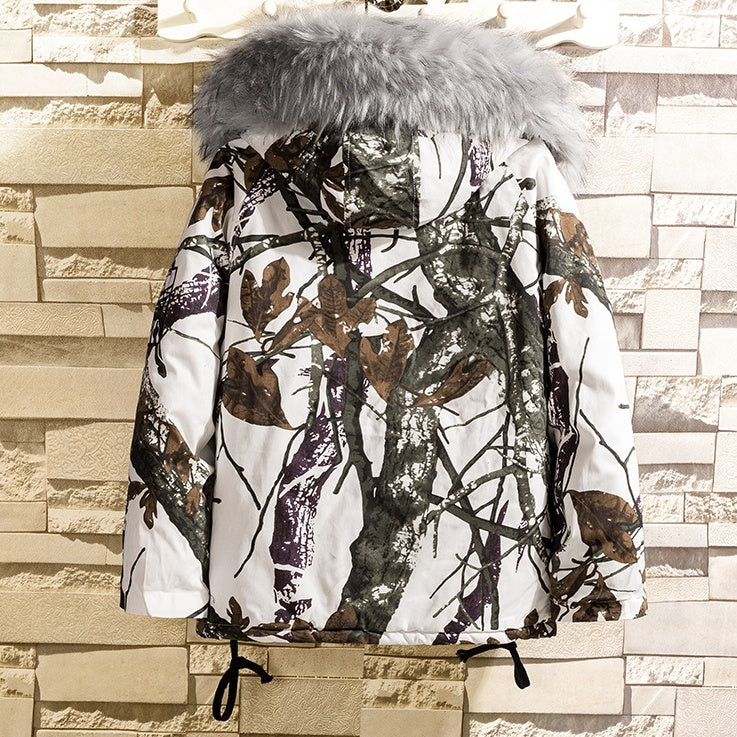 Hip hop camouflage hooded coat jacket