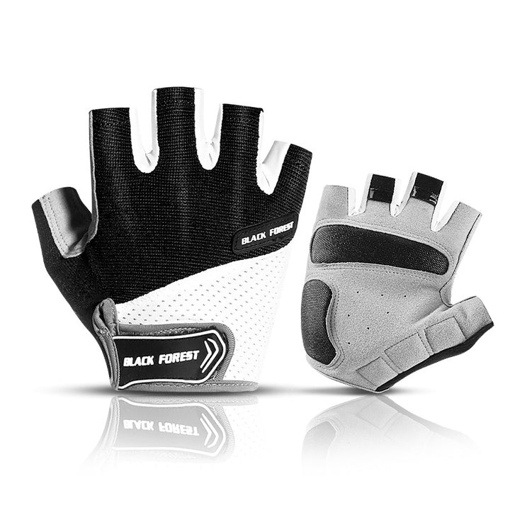 Outdoor bike riding short finger gloves