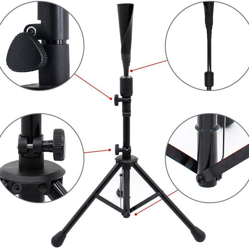 Baseball Practice Bat And Softball Batting Tee Tripod Base