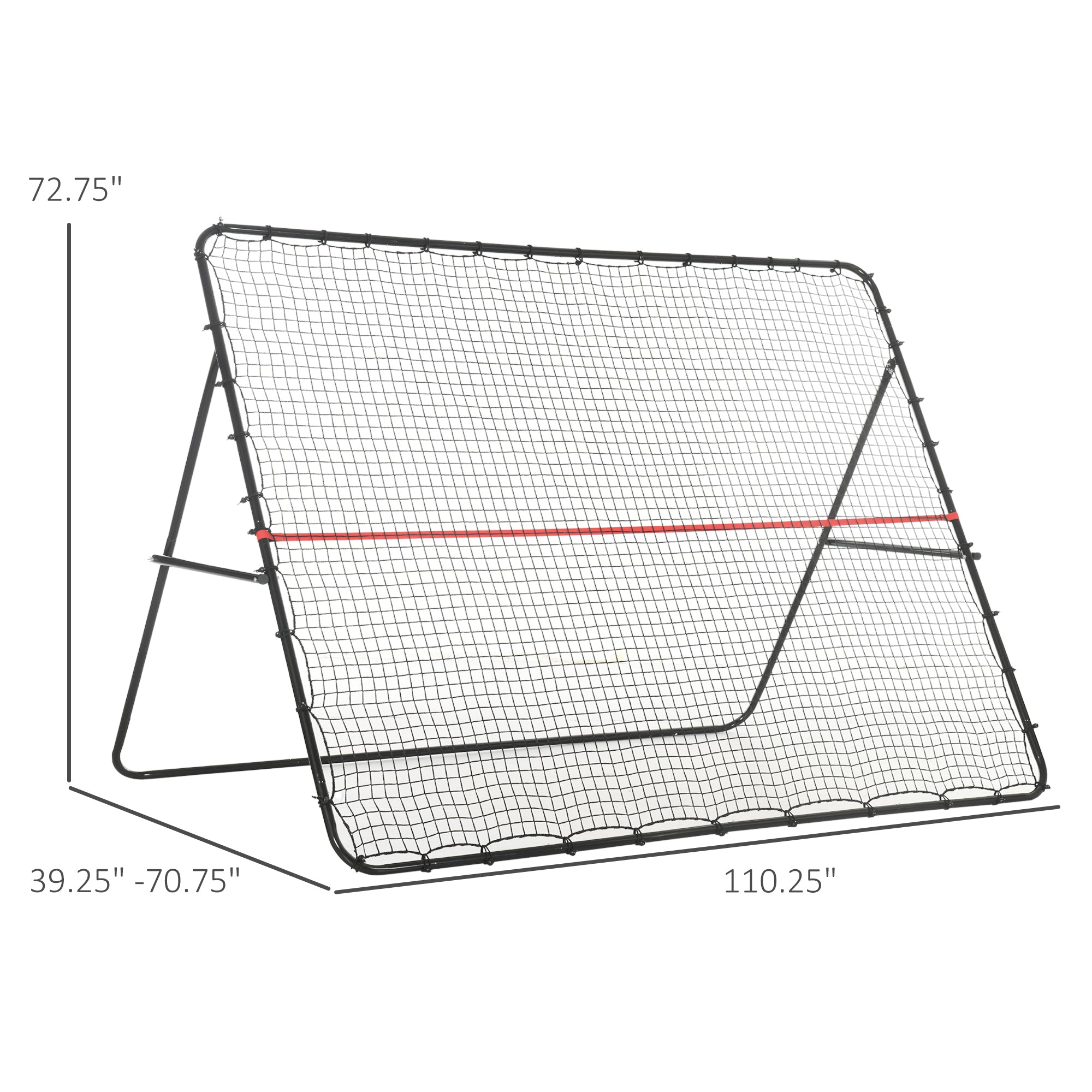 Adjustable Foldable Soccer Rebounder Training Net 8.5 x 6.5 ft