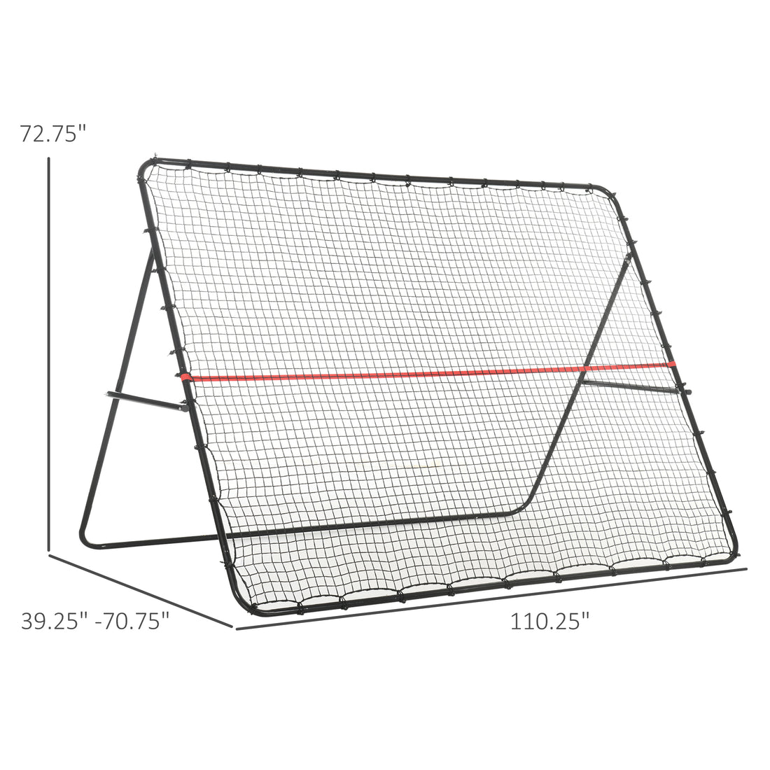 Adjustable Foldable Soccer Rebounder Training Net 8.5 x 6.5 ft