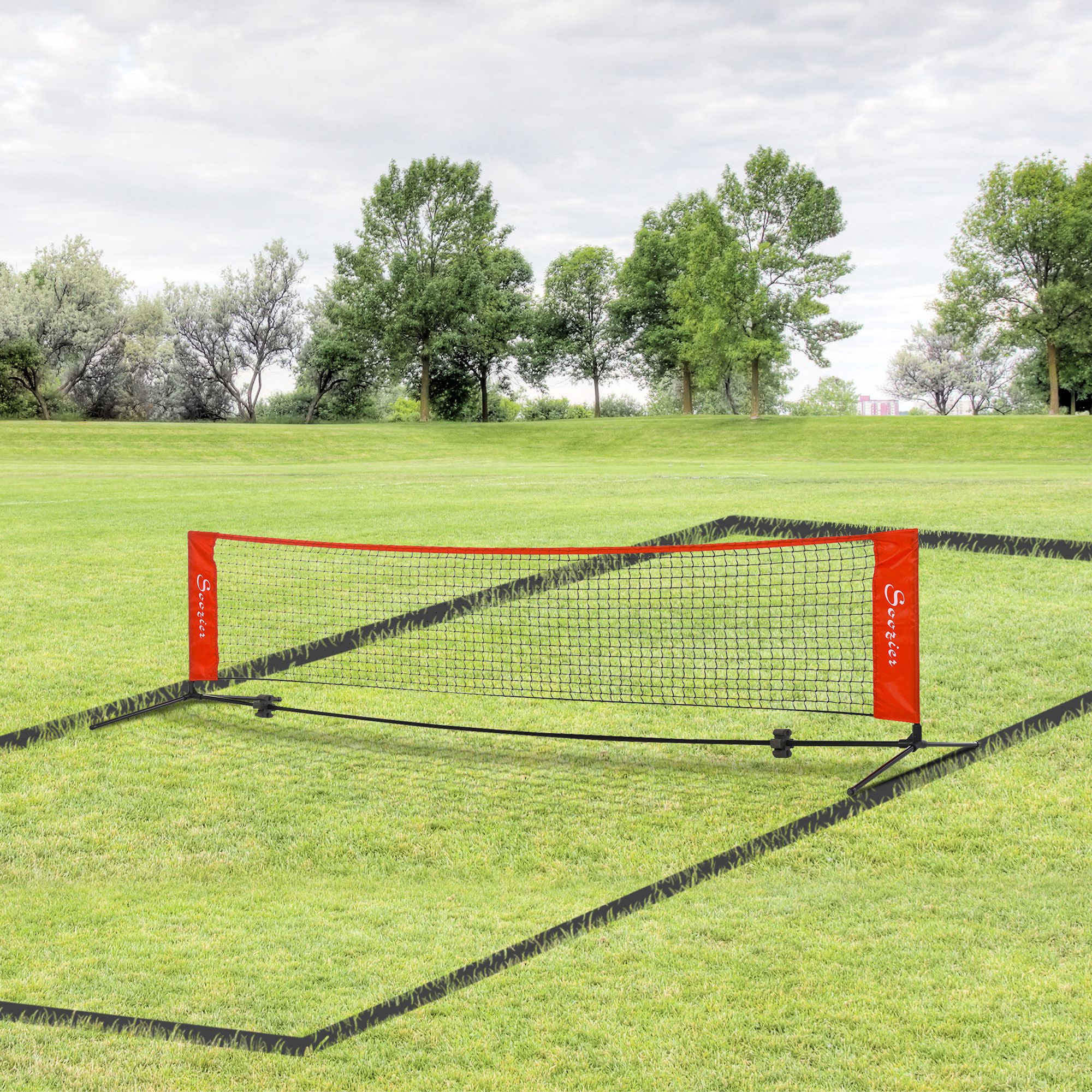 10 ft Portable Multi Sport Net for Soccer Tennis Pickleball and Badminton