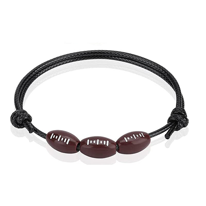 Jewelry Weaving Bracelet Basketball Football Rugby Softball Beads