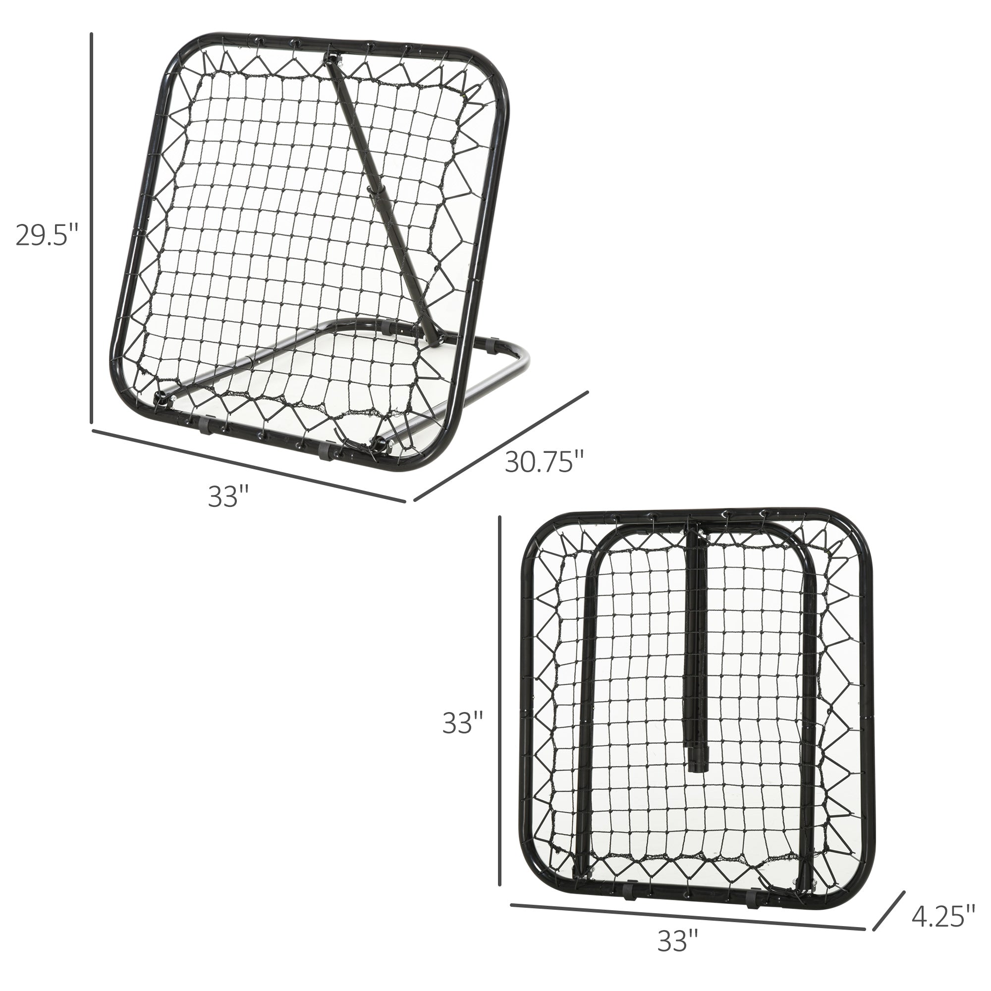 3 x 3 ft Adjustable Soccer Rebounder Training Net