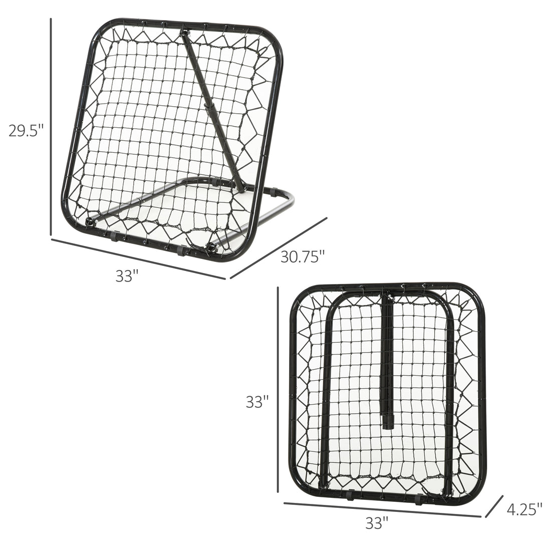 3 x 3 ft Adjustable Soccer Rebounder Training Net
