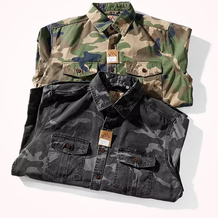 Camouflage Collar Casual Jacket