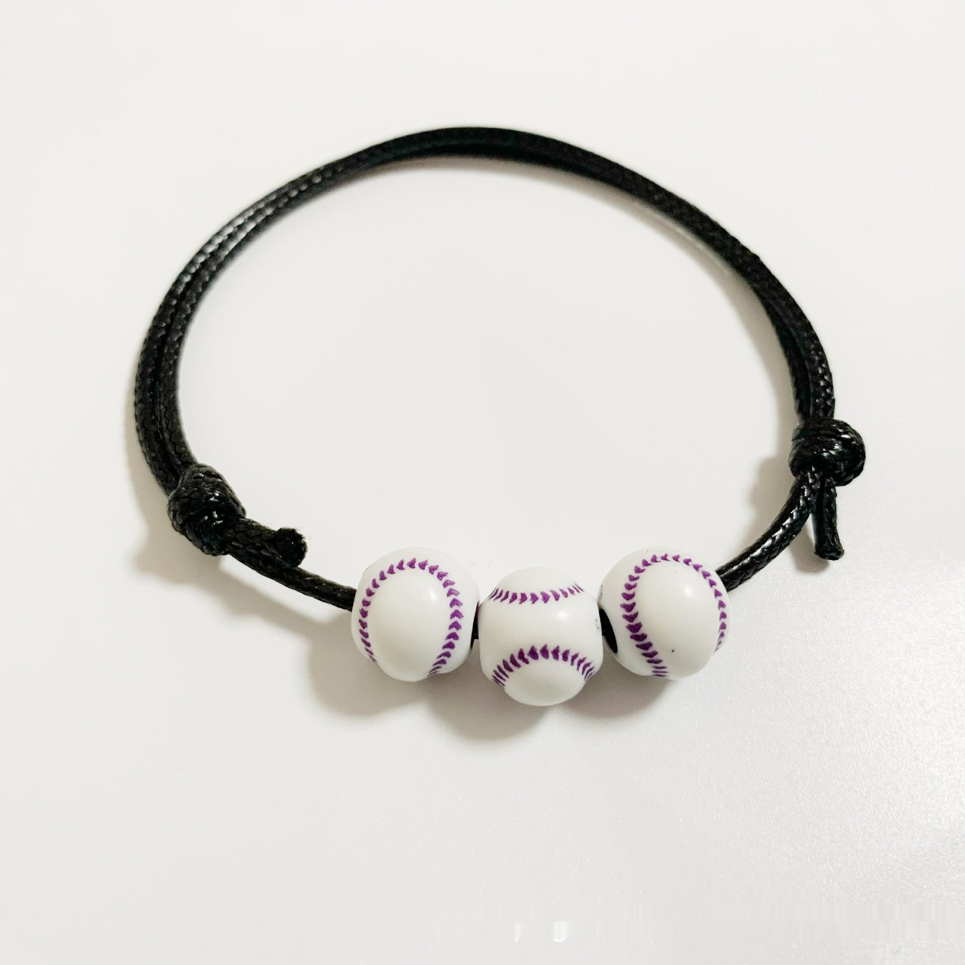 Jewelry Weaving Bracelet Basketball Football Rugby Softball Beads