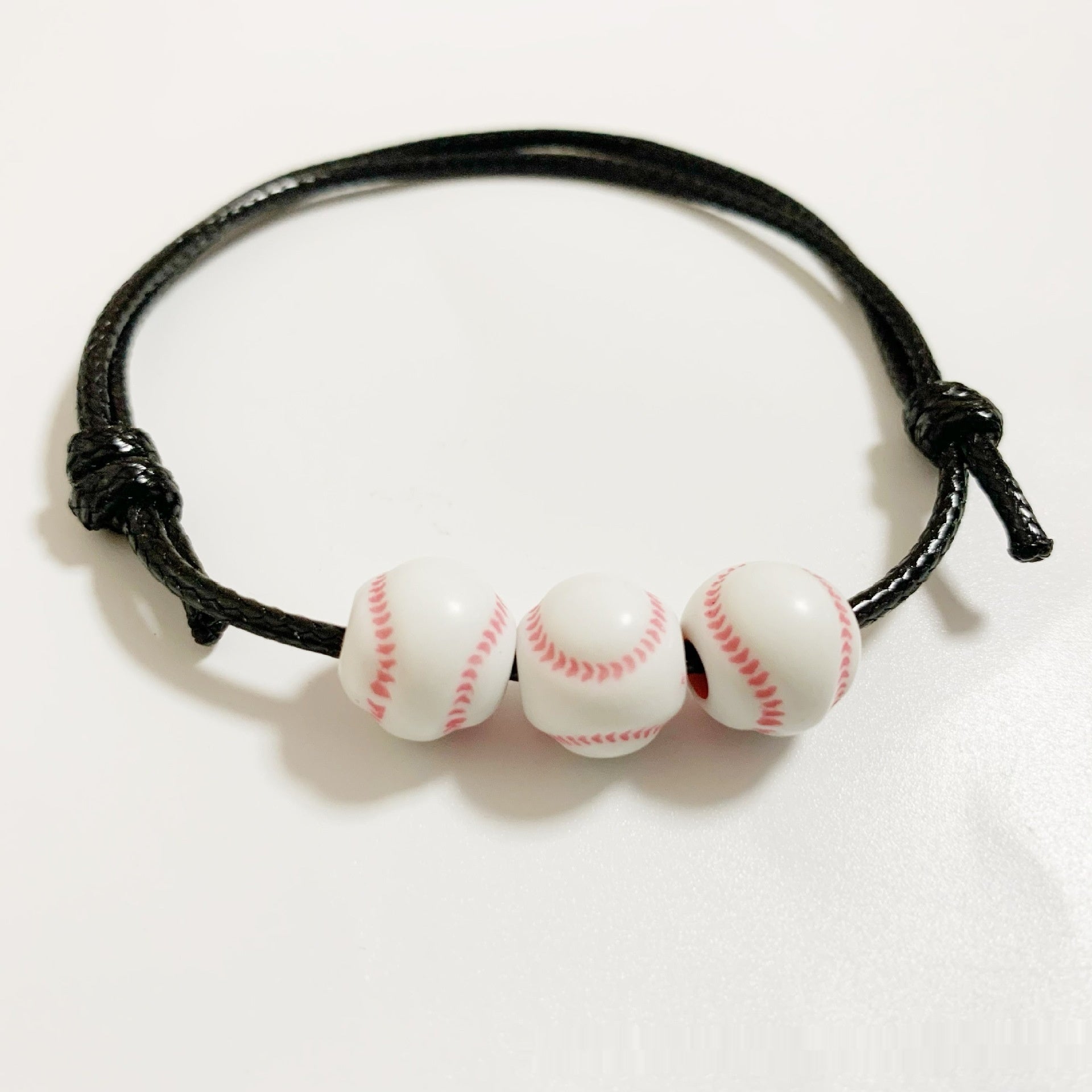 Jewelry Weaving Bracelet Basketball Football Rugby Softball Beads