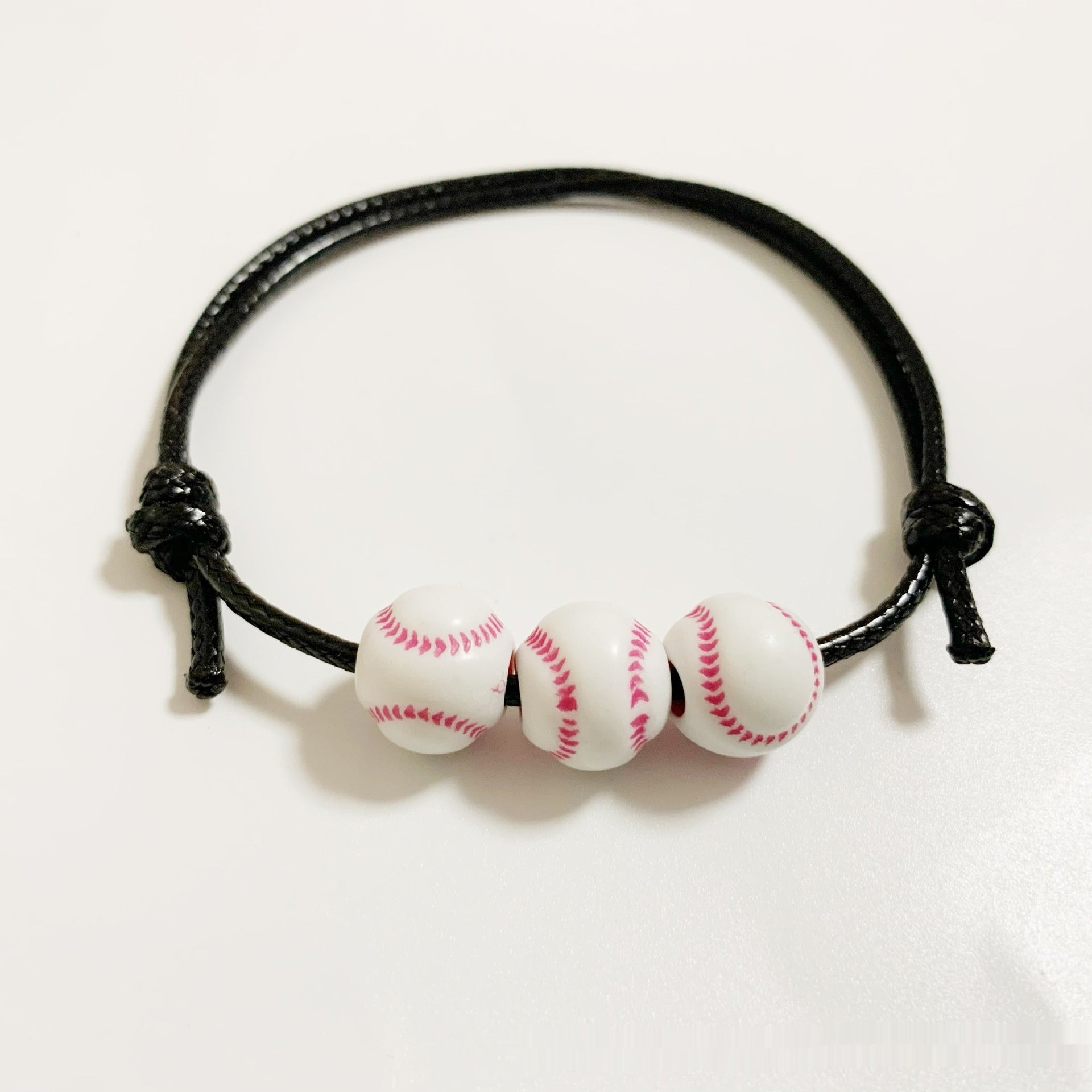 Jewelry Weaving Bracelet Basketball Football Rugby Softball Beads