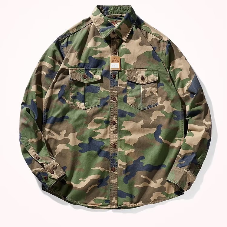 Camouflage Collar Casual Jacket