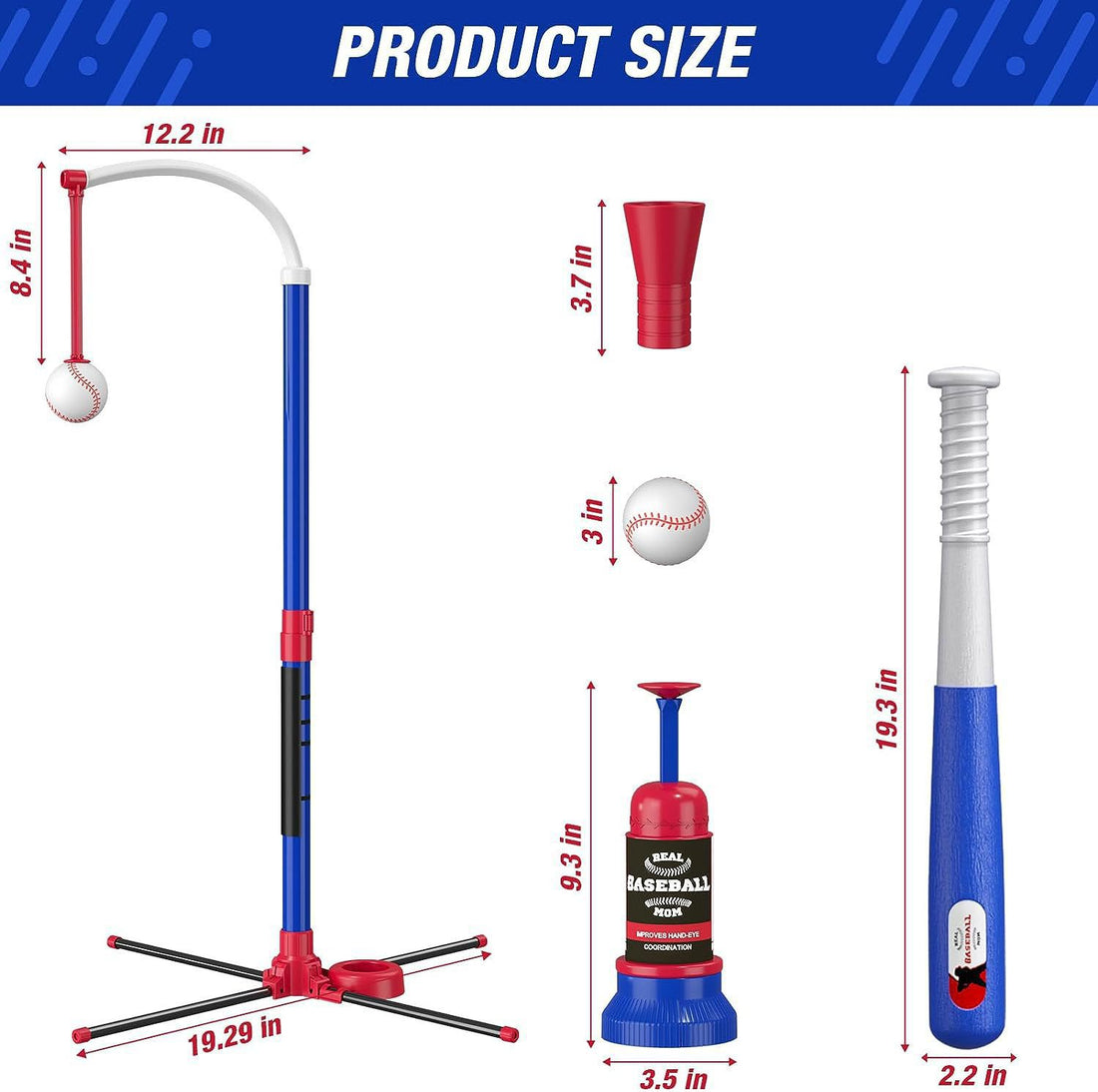 Hanging Standing Automatic Serve Adjustable Children's Baseball Toy
