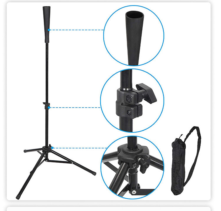 Baseball Practice Bat And Softball Batting Tee Tripod Base