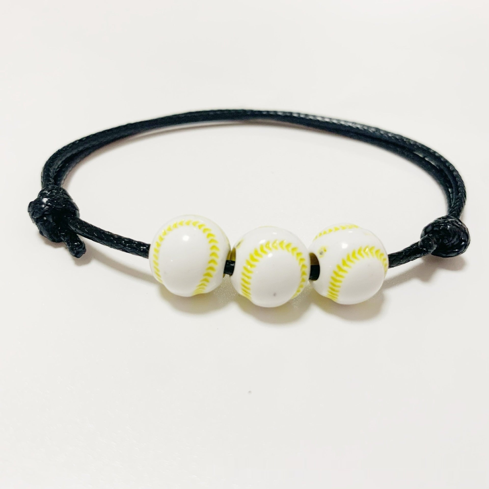 Jewelry Weaving Bracelet Basketball Football Rugby Softball Beads