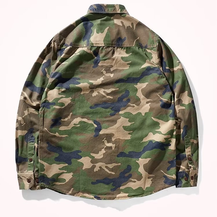 Camouflage Collar Casual Jacket