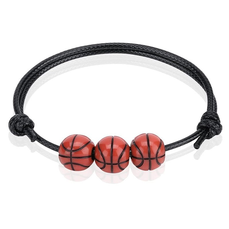 Jewelry Weaving Bracelet Basketball Football Rugby Softball Beads