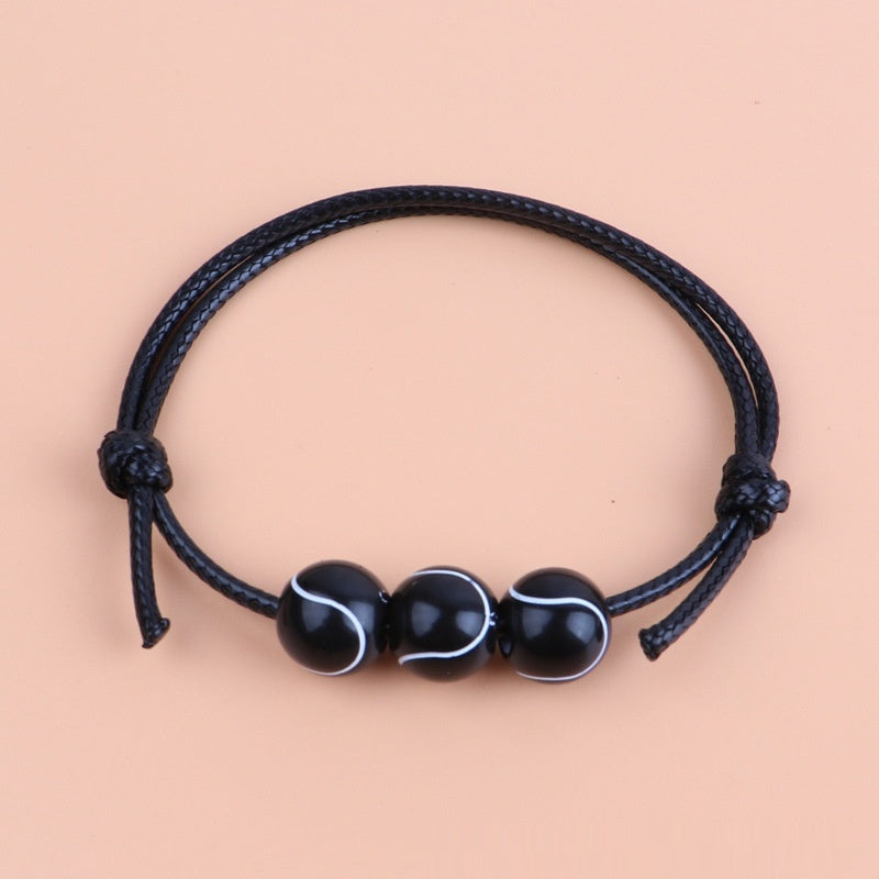 Jewelry Weaving Bracelet Basketball Football Rugby Softball Beads