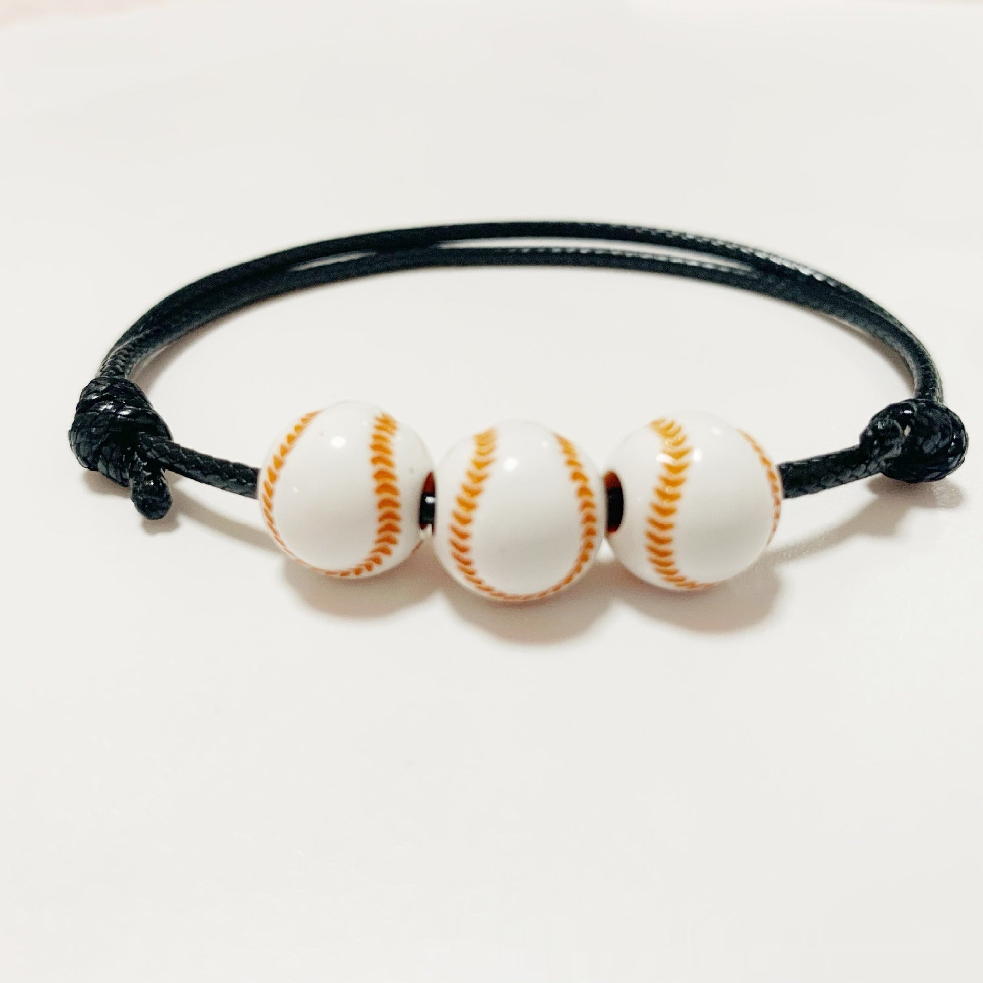 Jewelry Weaving Bracelet Basketball Football Rugby Softball Beads