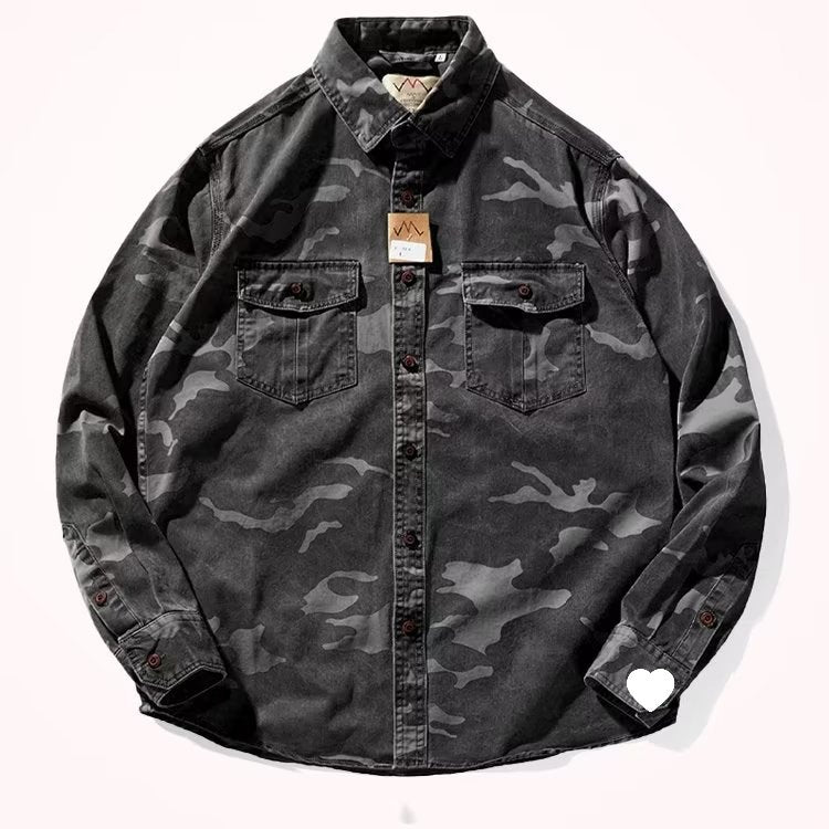 Camouflage Collar Casual Jacket