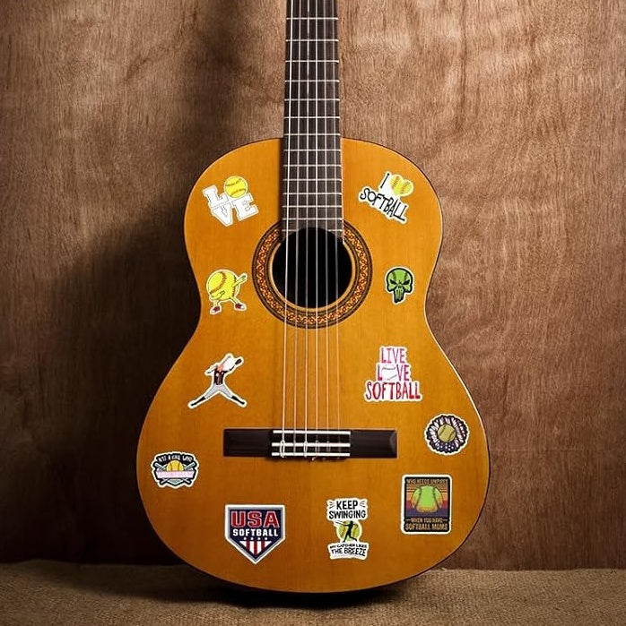 Softball Vinyl Stickers for Water Bottle Laptop Car and Helmet