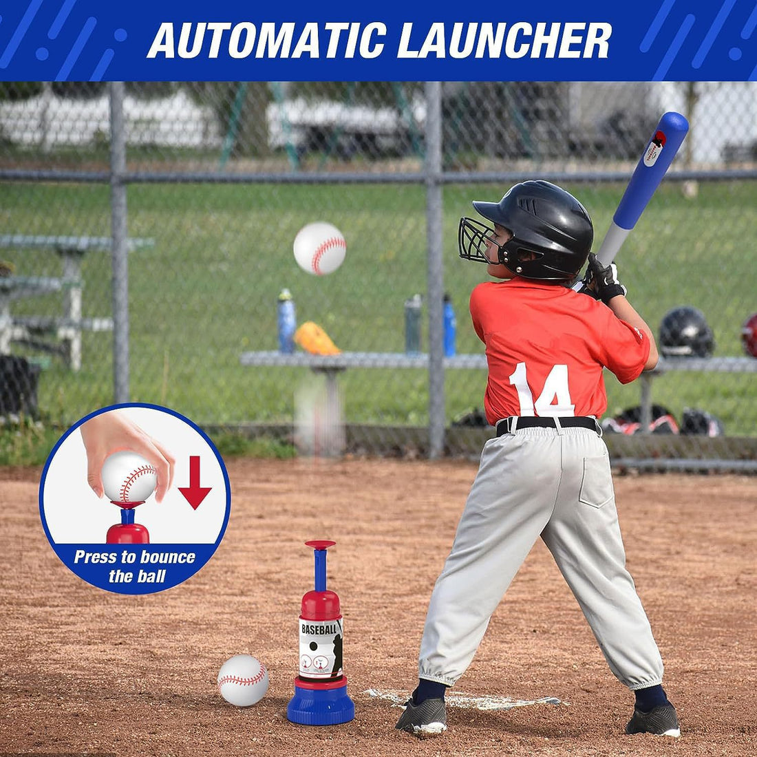 Hanging Standing Automatic Serve Adjustable Children's Baseball Toy