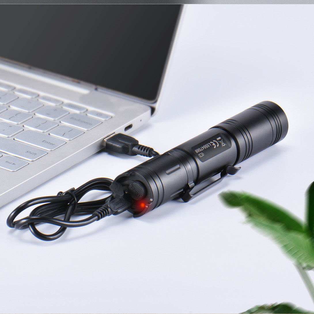 USB Rechargeable Glare Flashlight