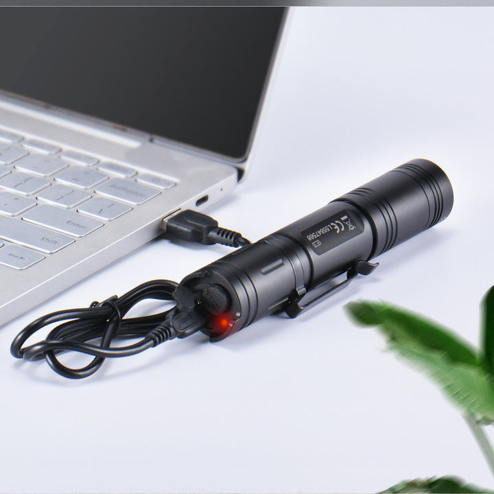 USB Rechargeable Glare Flashlight