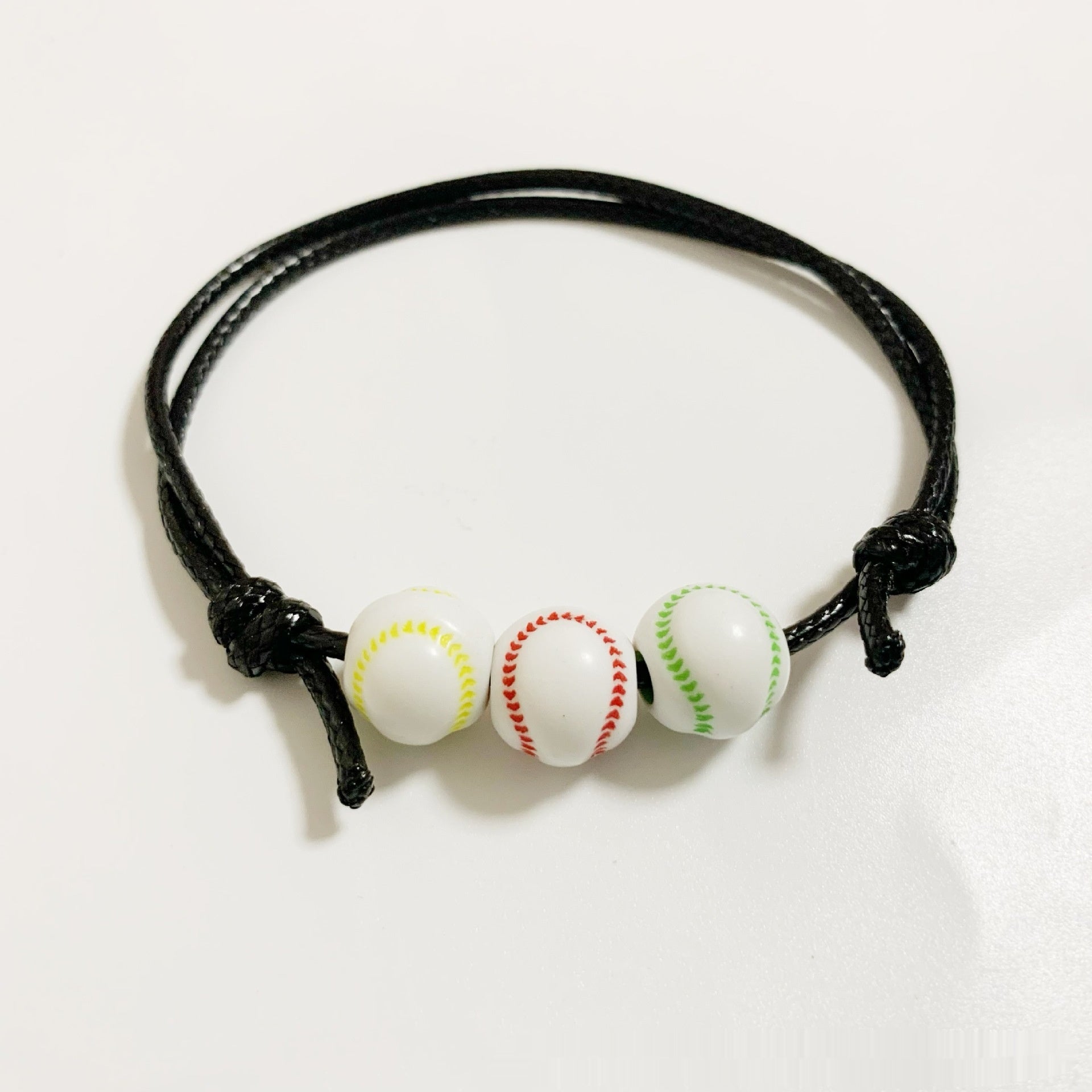 Jewelry Weaving Bracelet Basketball Football Rugby Softball Beads