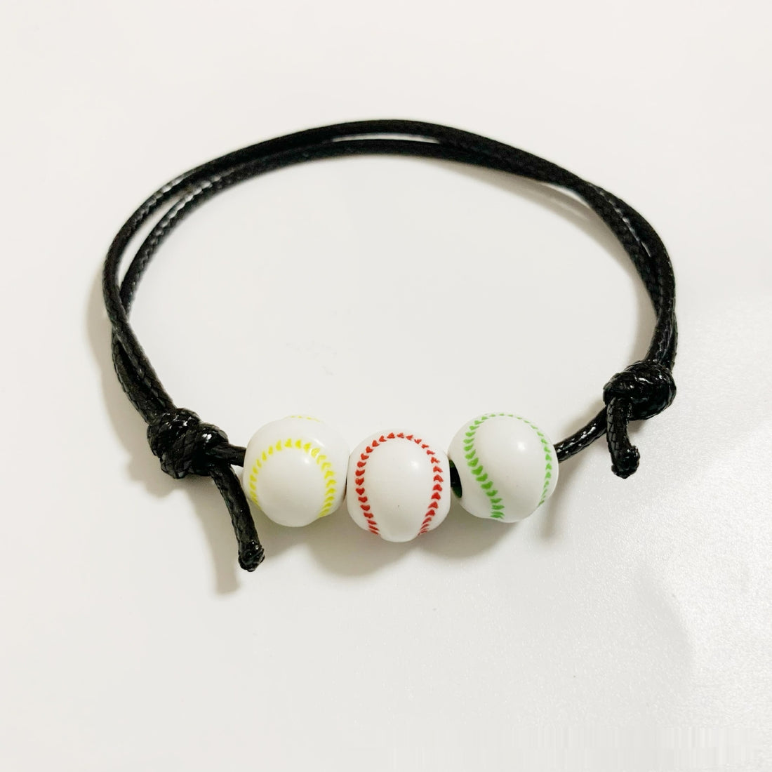 Jewelry Weaving Bracelet Basketball Football Rugby Softball Beads