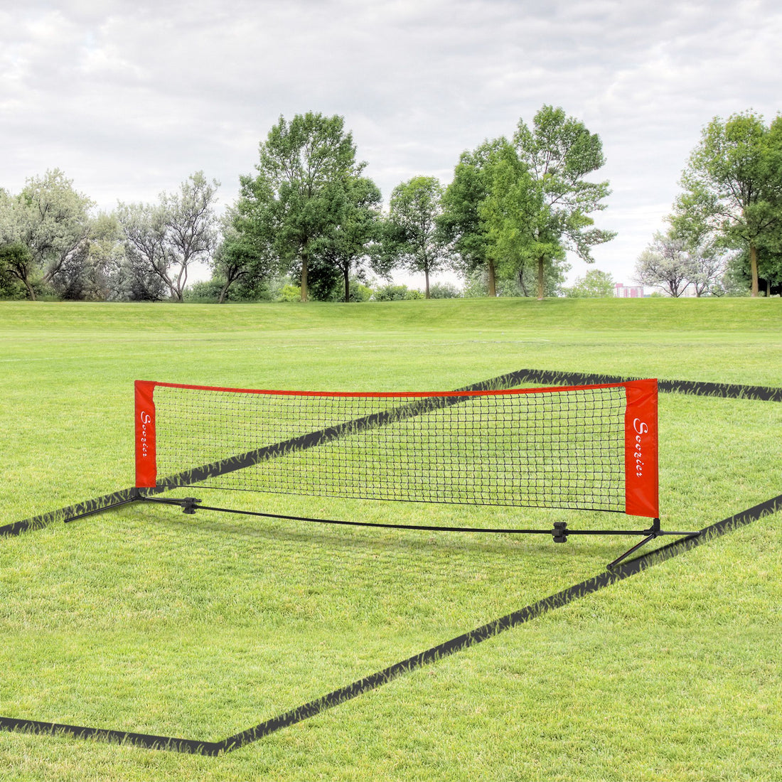 10 ft Portable Multi Sport Net for Soccer Tennis Pickleball and Badminton