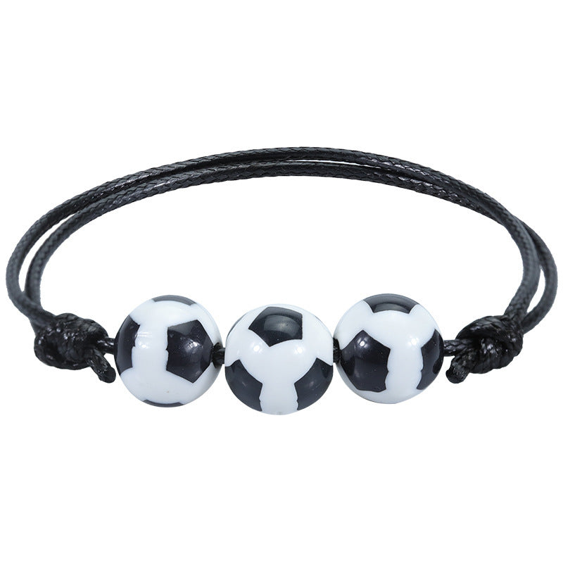 Jewelry Weaving Bracelet Basketball Football Rugby Softball Beads