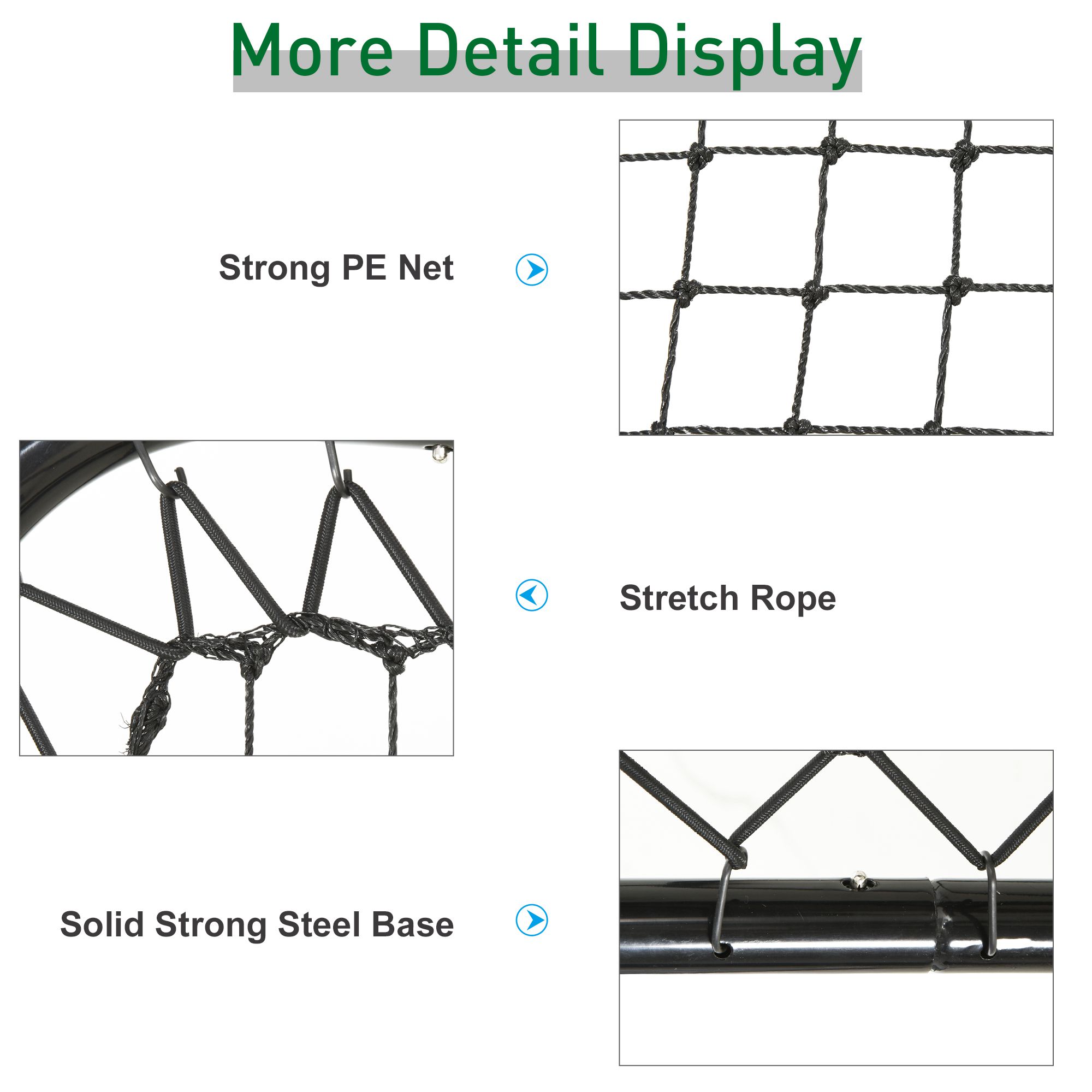 3 x 3 ft Adjustable Soccer Rebounder Training Net