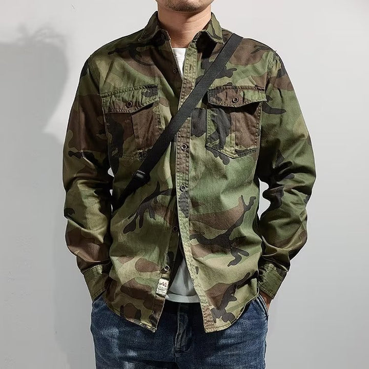 Camouflage Collar Casual Jacket