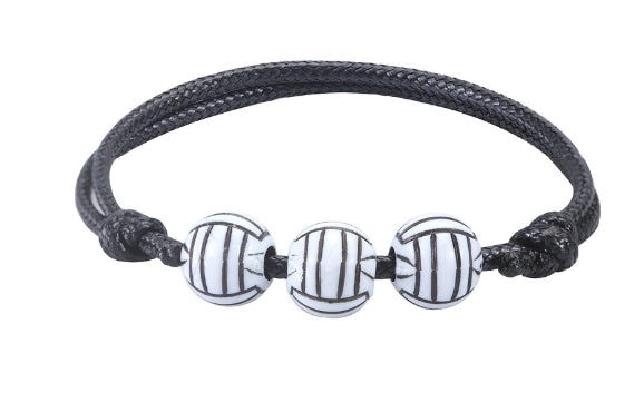 Jewelry Weaving Bracelet Basketball Football Rugby Softball Beads