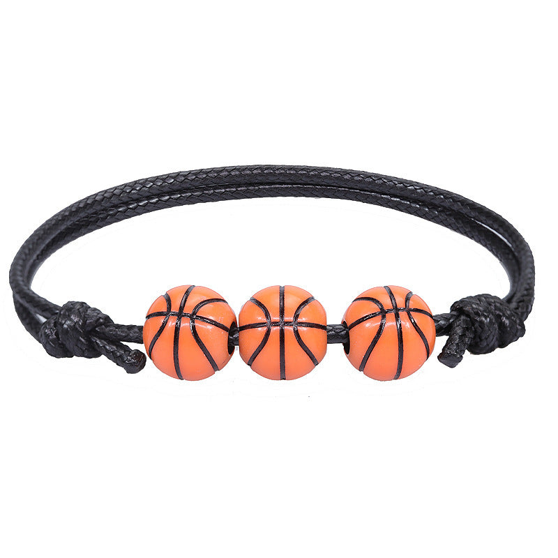 Jewelry Weaving Bracelet Basketball Football Rugby Softball Beads