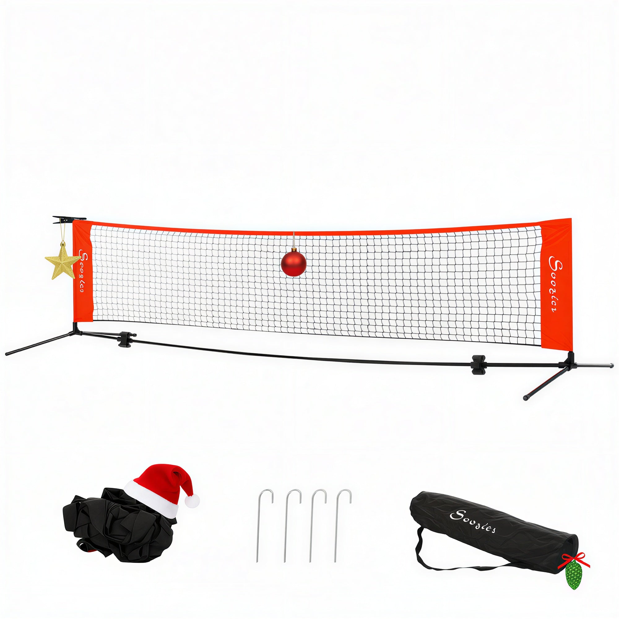 10 ft Portable Multi Sport Net for Soccer Tennis Pickleball and Badminton