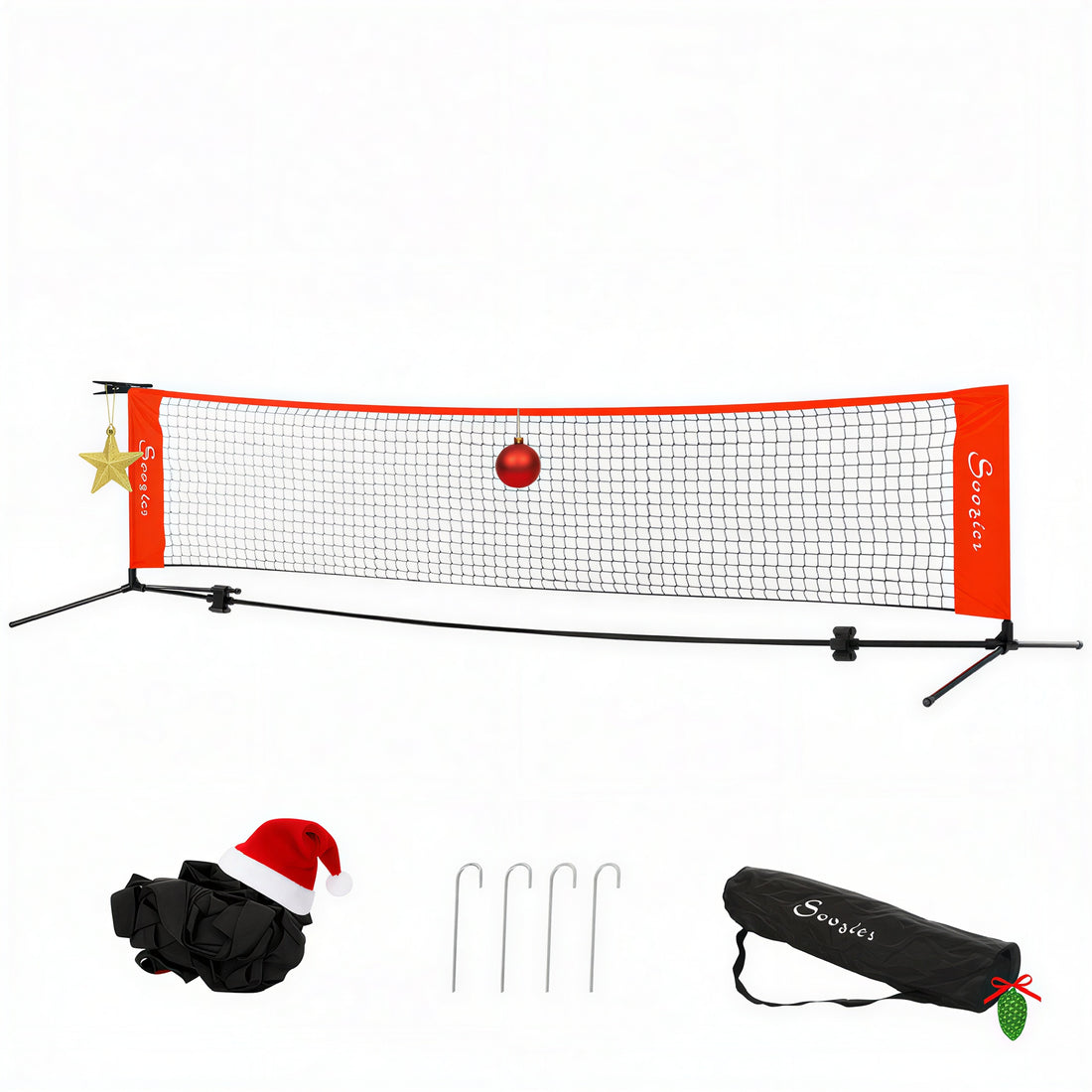 10 ft Portable Multi Sport Net for Soccer Tennis Pickleball and Badminton